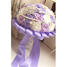 Perçage de l'eau perle Creative Rose Purple thème mariage mariée tenant fleur