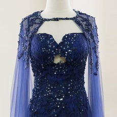 Tulle de mariage châle perle dentelle châle manteau formel