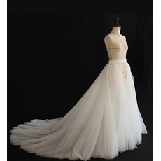 Mariage en tulle Train détachable Train détachable Boho Train amovible