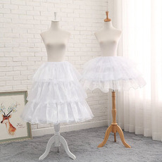 Jupon en organza ivoire, jupon long pour filles, jupon de robe de soirée cosplay, jupon Lolita,