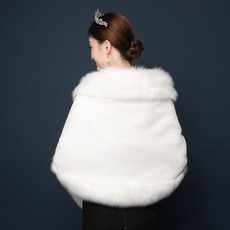 Veste chaude nuptiale châle imitation fourrure de renard châle chaud accessoires