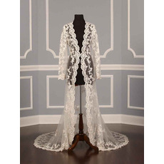 Robe de mariée en dentelle manteau à manches longues manteau cape châle mariée