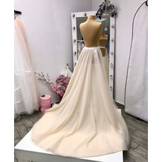 Robe de mariée jupe amovible Traîne de mariage amovible Traîne en tulle Long Accessoires de mariage amovibles