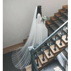 Accessoires de robe de mariée voile blanc nu voile simple traînant de mariage