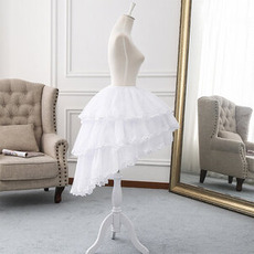 Jupon bouffant Lolita, cerceau réglable Cosplay, Jupon à 3 couches avec bord en dentelle, longueur réglable