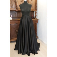 Jupe de mariage portefeuille détachable Jupe longue noire avec poches Jupe de mariée personnalisée