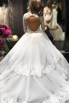 Robe de mariée Tulle Décalcomanie Manche de T-shirt Plage Formelle