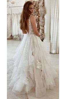 Robe de mariée Tulle Manquant Salle Longueur de plancher Dos nu