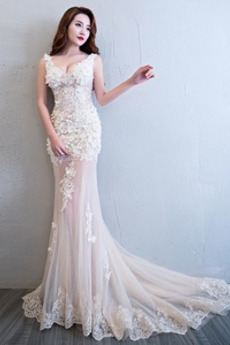 Robe de bal Glissière Automne Naturel taille Epurée Orné de Rosette