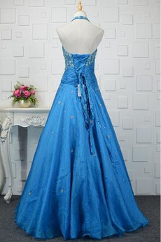 Robe de bal A-ligne Taffetas Sans Manches Ancien Poire Laçage