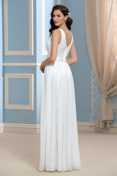 Robe de mariée Ruché Col Bateau Fermeture à glissière Dentelle