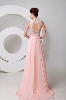 Robe de soirée Petit collier circulaire Fermeture à glissière