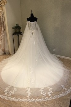 Robe de mariée Manche Longue Tulle Basque a ligne Laçage Plage