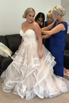 Robe de mariée Naturel taille Fermeture à glissière Printemps