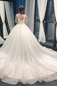 Robe de mariée A-ligne Traîne Royal net Drapé Naturel taille