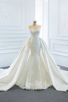 Robe de mariée Sans courroies Laçage Eglise Petites Tailles Soie