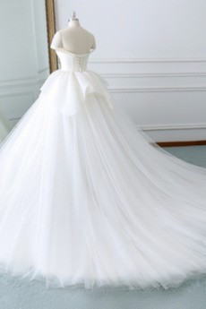 Robe de mariée Sans Manches Salle Formelle Automne Longueur de plancher