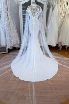 Robe de mariage Sirène Elégant Traîne Courte Décalcomanie Naturel taille