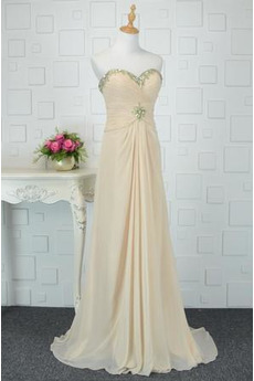 Robe de soirée Longue Mousseline Taille haute Sans Manches Vintage