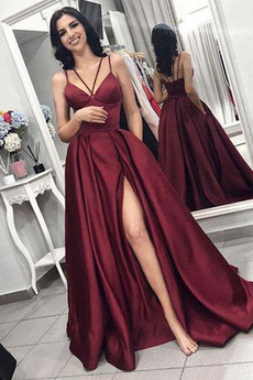 Robe de bal Col en V Naturel taille Col en V Foncé Glissière