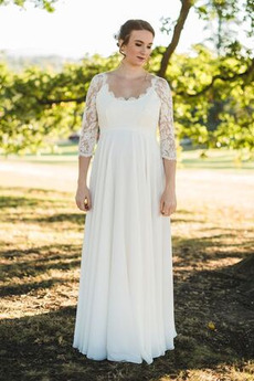 Robe de mariée Dentelle Jardin Fermeture à glissière Luxueux