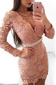 Robe de cocktail Dentelle Printemps Désirable Manquant Haut Bas