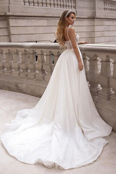 Robe de mariée Sexy net Plage Col en Cœur Norme Drapé Étoilé