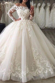 Robe de mariée Manche Longue Fermeture à glissière Cérémonial