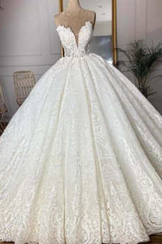 Robe de mariée Sans courroies Sans Manches Glissière Luxueux