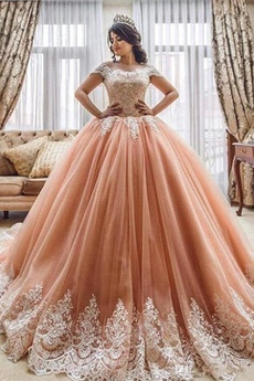 Robe de mariée Hiver Dentelle Manche Courte Fermeture à glissière