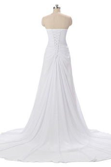 Robe de mariée Sommaire Jardin Longue Naturel taille Col en Cœur