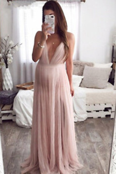 Robe de soirée Simple Été Maternité Taille haute Col en V Foncé