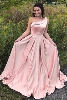 Robe de bal Dos nu Manquant Naturel taille A-ligne Fête Une épaule