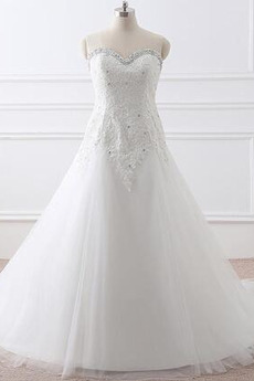 Robe de mariée Laçage Dentelle Printemps Cathédrale Naturel taille