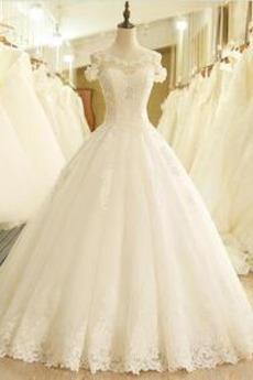 Robe de mariée Princesse Formelle Décalcomanie Laçage Tulle Col U Profond