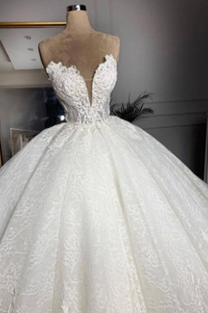 Robe de mariée Sans courroies Sans Manches Glissière Luxueux