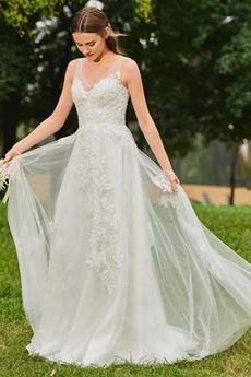 Robe de mariée Dos nu Fourreau Avec Bijoux Luxueux De plein air