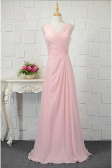 Robe de demoiselle d'honneur Rose Naturel taille Automne Fermeture éclair