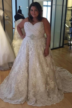 Robe de mariée Dentelle Naturel taille Fermeture éclair Elégant