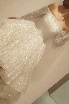 Robe de mariée Asymétrique Asymétrique Rosée épaule Scintillait