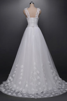 Robe de mariée Fourreau pli Naturel taille Luxueux Tulle Plage