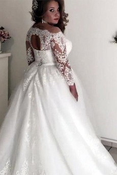 Robe de mariée Dentelle net Couvert de Dentelle Classique A-ligne