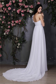 Robe de mariée Printemps Sommaire Orné de Rosette Norme Chiffon