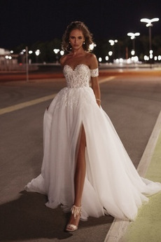 Robe de mariée Tulle Chic Mancheron Décalcomanie Manquant De plein air