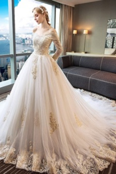 Robe de mariage A-ligne Dentelle Lacez vers le haut Printemps