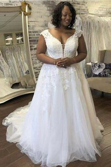 Robe de mariée Traîne Courte Printemps Décolleté Dans le Dos