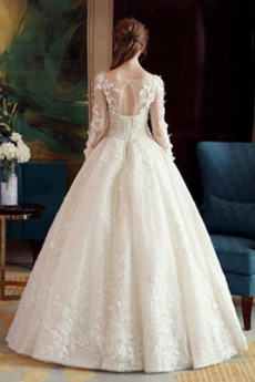 Robe de mariée Automne Laçage Rivage À la masse Tulle A-ligne