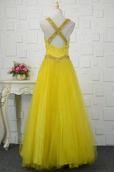 Robe de bal Étoilé Sans Manches Luxueux Norme Décolleté Dans le Dos