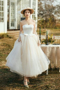 Robe de mariée De plein air Été Manquant Longueur Mollet Balançoire