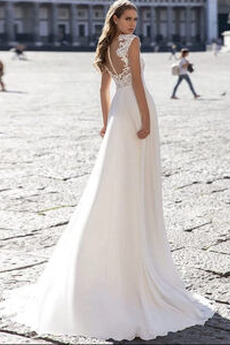 Robe de mariée Vente Longue Naturel taille De plein air Sans Manches